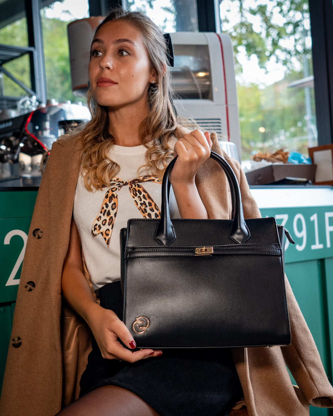 Borsa Ginevra Nero / Oro