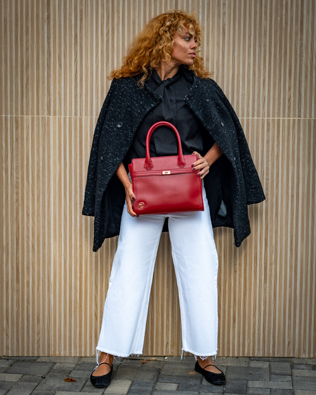 Borsa Ginevra Ciliegia / Oro