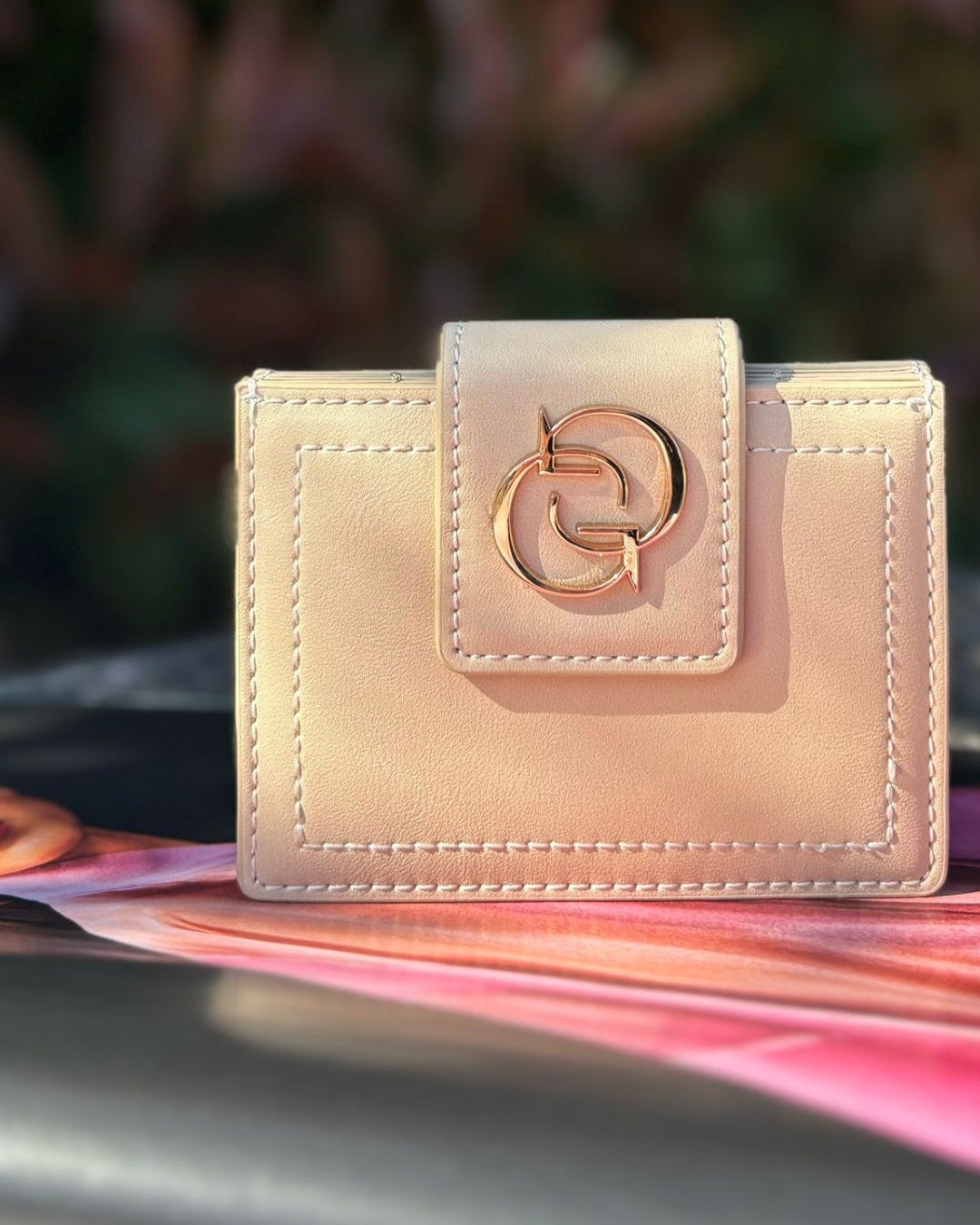 Portacarte Emma Beige / Oro