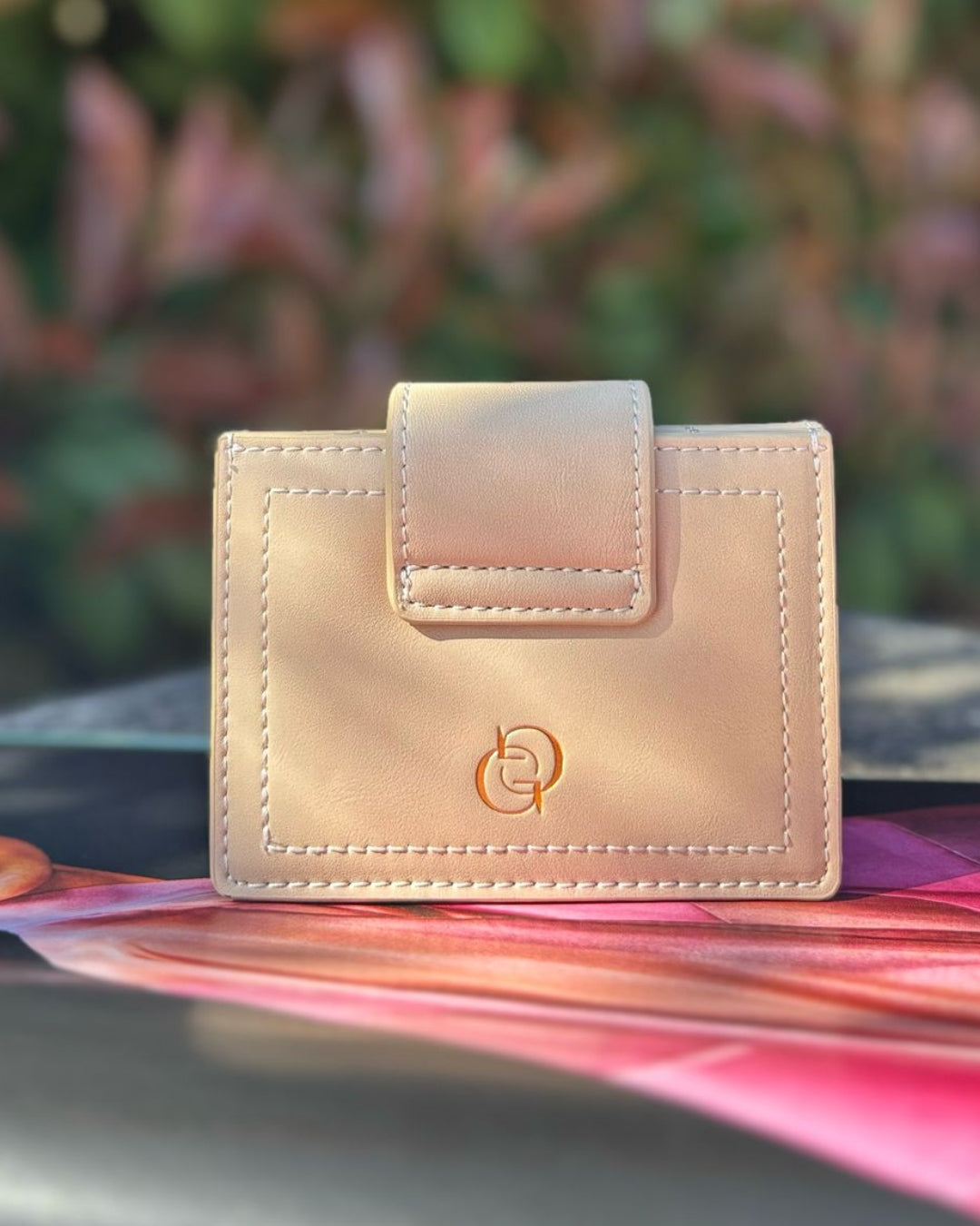 Portacarte Emma Beige / Oro